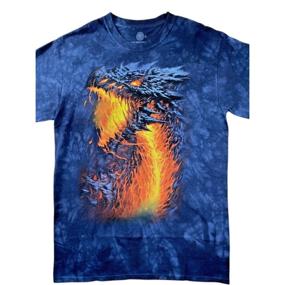 The Mountain “Fire Dragon” Graphic Tie‑Dye Tee – 100% Cotton, Size M